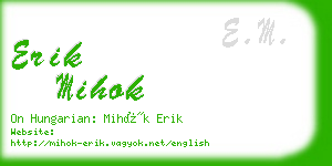 erik mihok business card